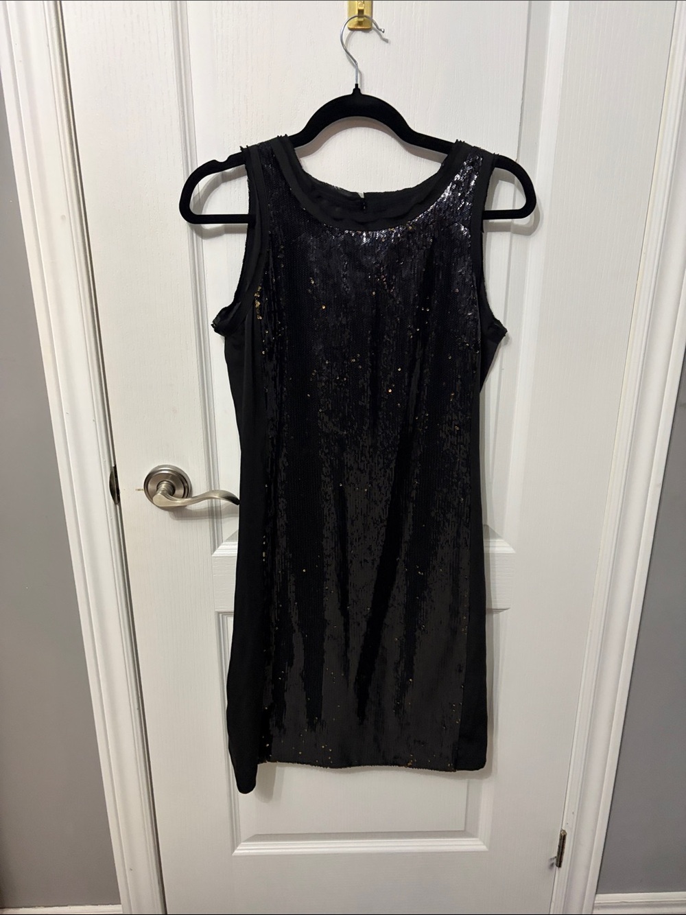 Michael Kors Black Sequin Sleeveless Mini Dress